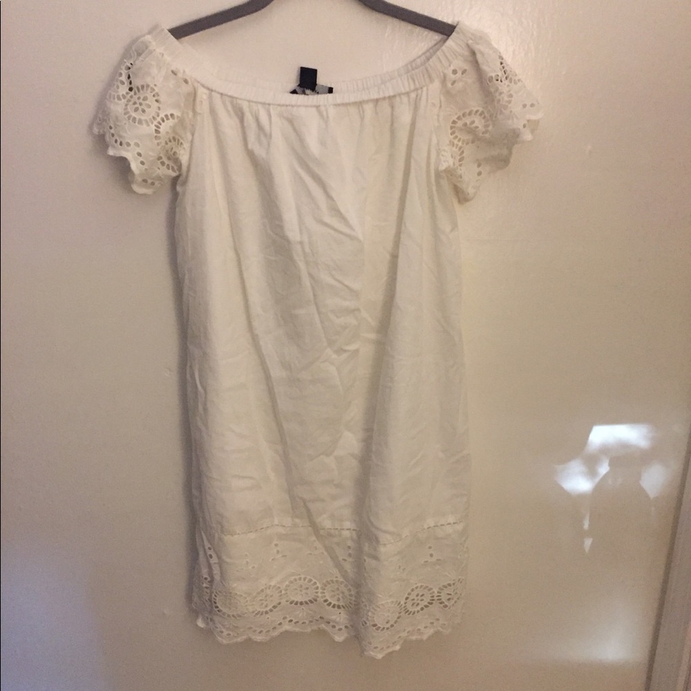 Halter top dress w/ hole design on bottom/sleeves